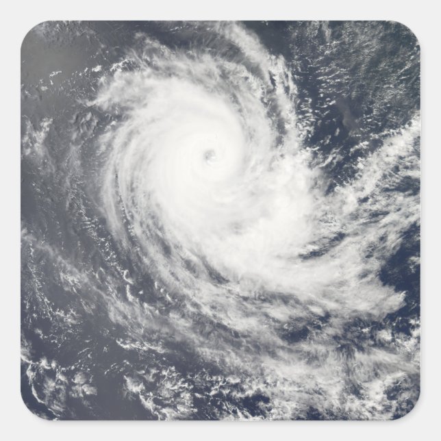 Tropical Cyclone Carina Quadratischer Aufkleber (Vorderseite)