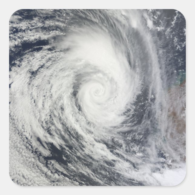 Tropical Cyclone Dianne 2 Quadratischer Aufkleber (Vorderseite)