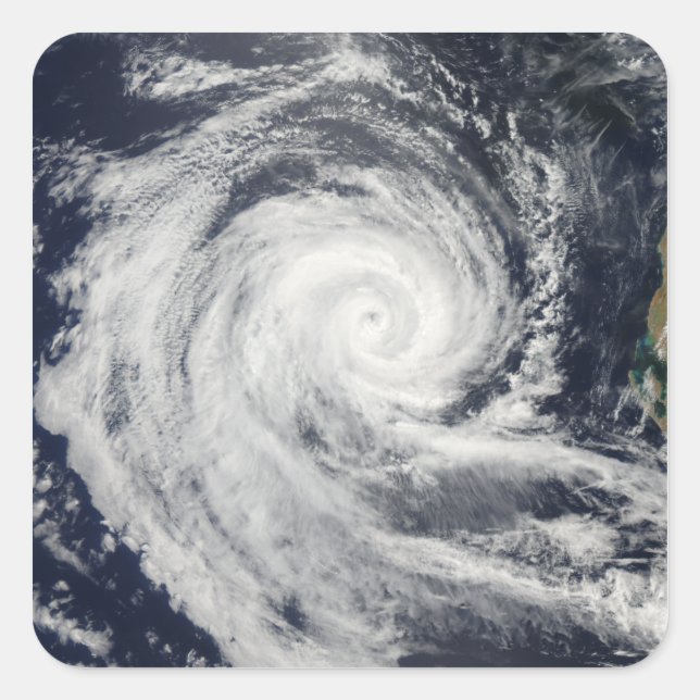 Tropical Cyclone Dianne Quadratischer Aufkleber (Vorderseite)