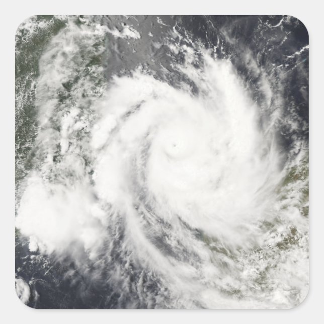 Tropical Cyclone Jokwe Quadratischer Aufkleber (Vorderseite)