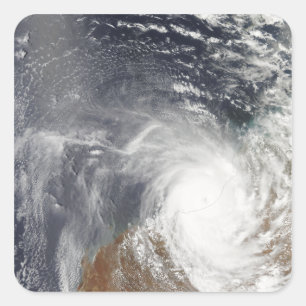 Tropical Cyclone Laurence über Western Australi Quadratischer Aufkleber