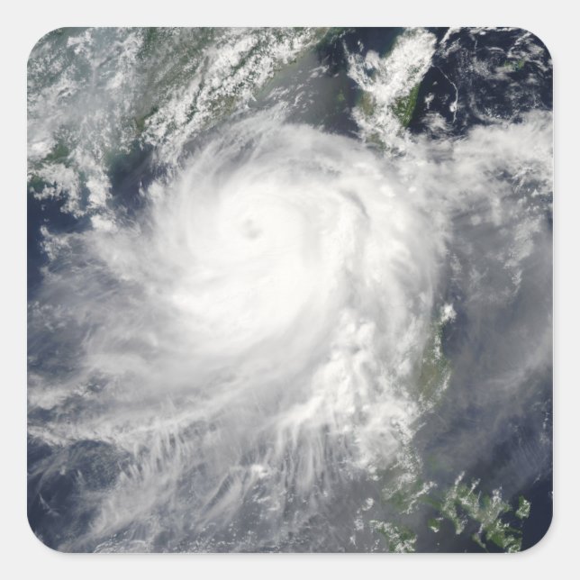 Tropical Cyclone Linfa Quadratischer Aufkleber (Vorderseite)