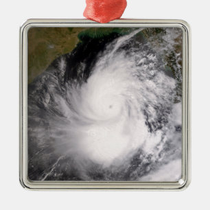 Tropical Cyclone Nargis Silbernes Ornament