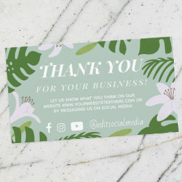 Tropical Danke Business Card Begleitkarte