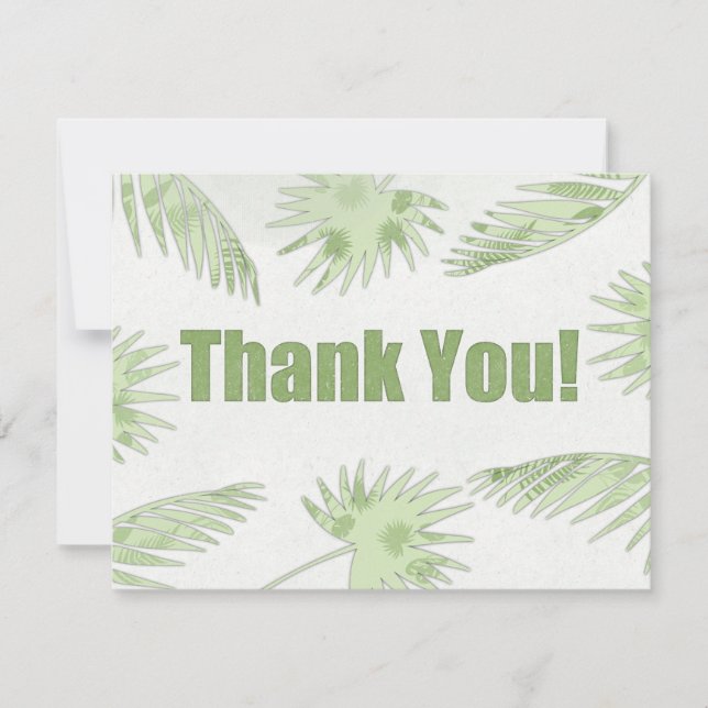 Tropical Dankeschön Card (Paper Cut Effect) Einladung (Vorderseite)