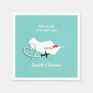 Tropical Destination Madeira Wedding Serviette