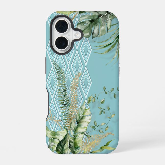 Tropical Diamonds iPhone 16 Hülle (Rückseite)