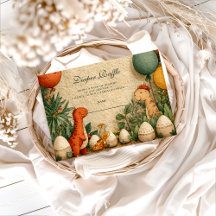 Tropical Dinosaur Theme Baby Shower Diapper Raffle