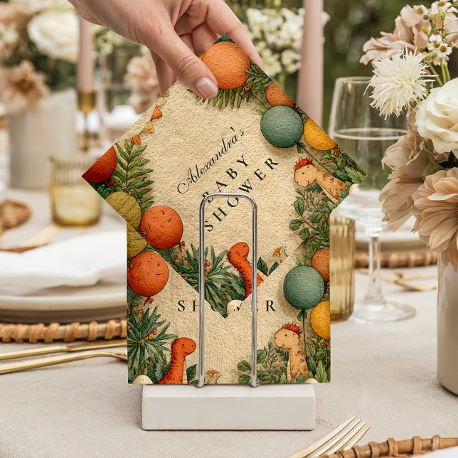 Tropical Dinosaur Theme Baby Shower Serviette (Von Creator hochgeladen)