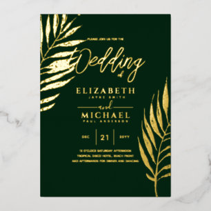 Tropical Disco Weditation Gold GREEN Folieneinladung