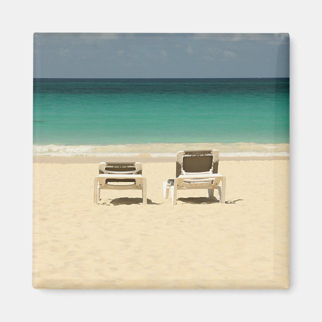 Tropical Dominican Beach Paradise Magnet (Vorne)
