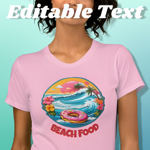Tropical Donut Beach Food essbar T-Shirt