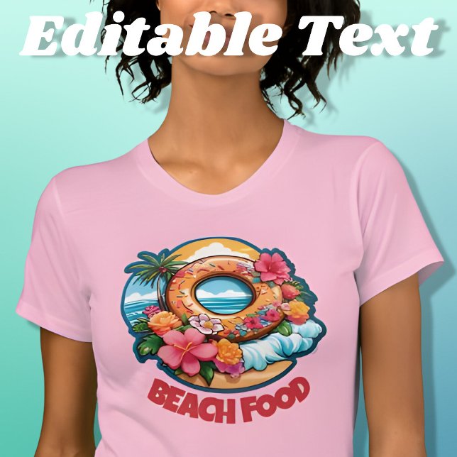 Tropical Donut Beach Food essbar T-Shirt (Von Creator hochgeladen)