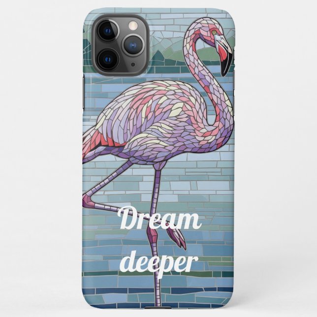 Tropical Dreamer Mosaic Phone Case - Pink Flamingo iPhone Hülle (Rückseite)