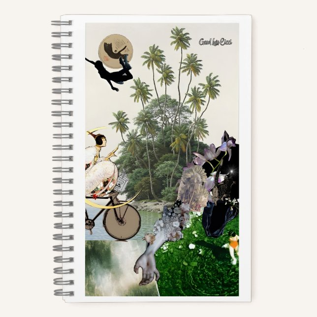 Tropical dreamlike conceptual collage notizbuch (Vorderseite)