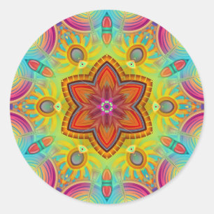Tropical Dreams Kaleidoscope Mandala Stickers