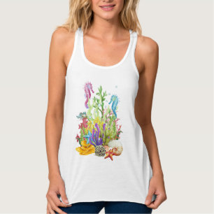 Tropical Dreams Sea Life Tank Top