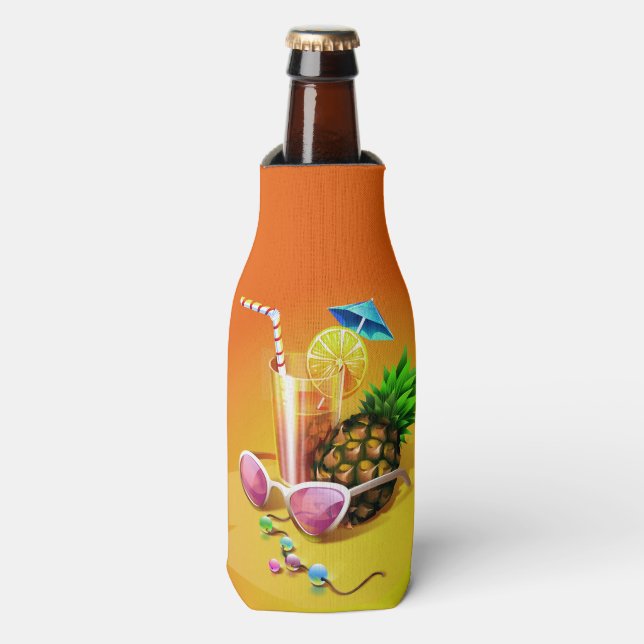 Tropical Drink individuelle Name Flasche cooler Flaschenkühler (Flaschenvorderseite)