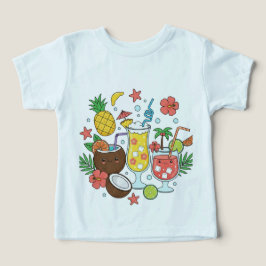 Tropical Drinks Summer Cocktail Toddler T-Shirt