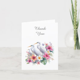 Tropical Egret Coastal Danke Note Card