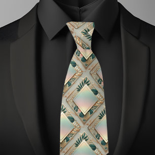 Tropical Elegance Minimalistisch Necktie Krawatte
