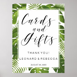 Tropical Elegant Cards and Gifts Hochzeitszeichen Poster