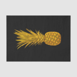 Tropical Elegant Gold Ananas Seidenpapier