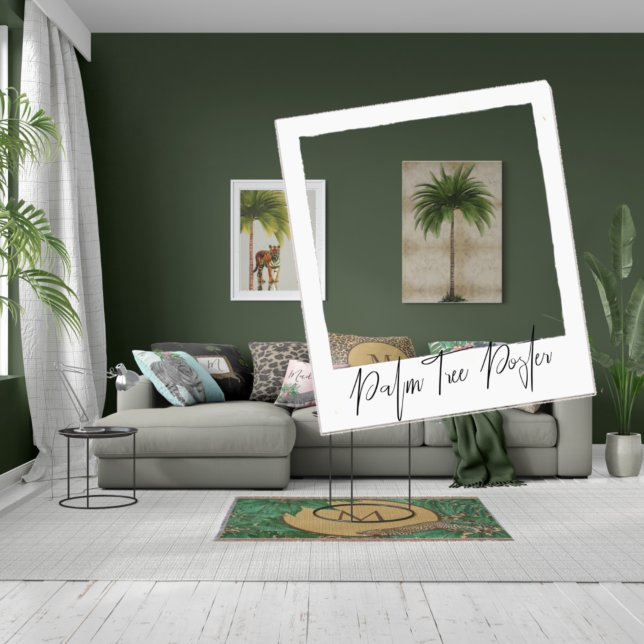 Tropical Elegant Palm Tree Vintag Poster (Von Creator hochgeladen)