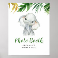 Tropical Elephant Boy Baby Shooting Foto Booth-Sch