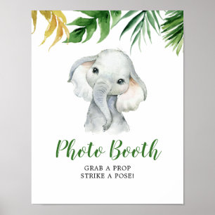 Tropical Elephant Boy Baby Shooting Foto Booth-Sch Poster