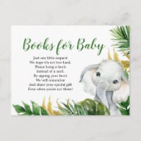Tropical Elephant Boy Baby Shower Books