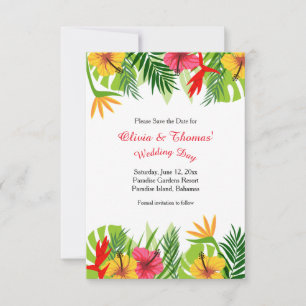 Tropical Escape - Hochzeitstermin bekannt geben Save The Date