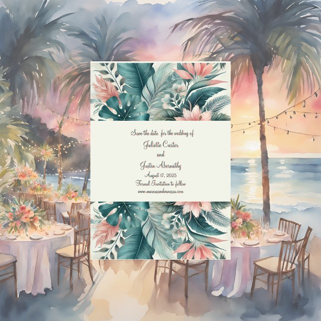 Tropical Essence Save the Date Card (Von Creator hochgeladen)