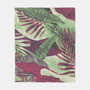 Tropical Exotic: Trendy Green Seamless Fleecedecke