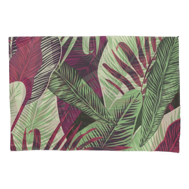 Tropical Exotic: Trendy Green Seamless Kissenbezug (Vorderseite)