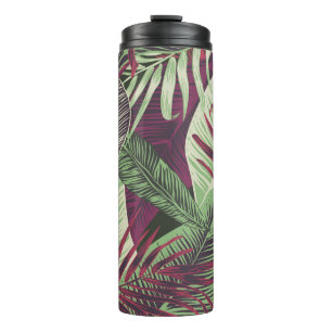 Tropical Exotic: Trendy Green Seamless Thermosbecher