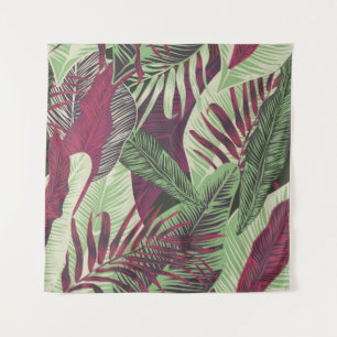 Tropical Exotic: Trendy Green Seamless Wandteppich