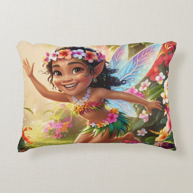 Tropical Fairy Greetings Dekokissen (Vorderseite)