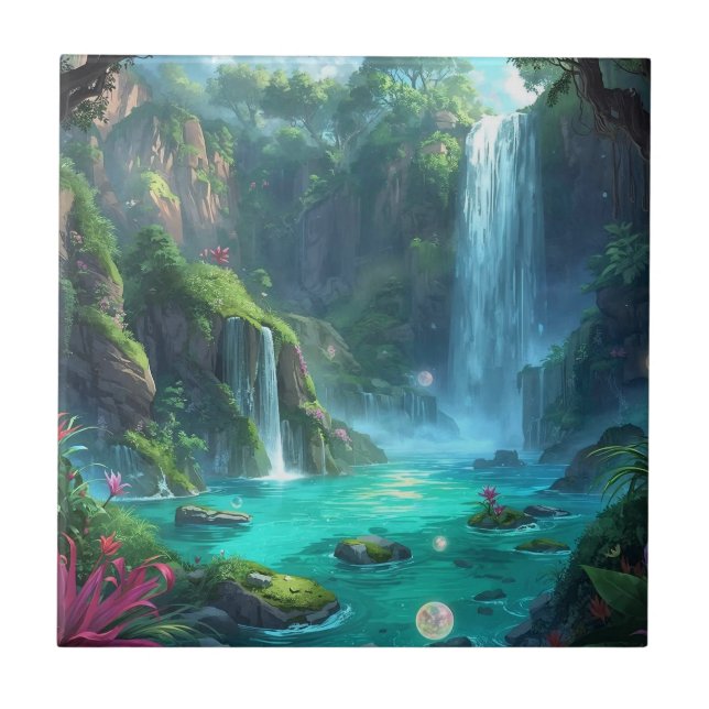 Tropical Falls & Crystal Glow Fliese (Vorderseite)