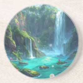 Tropical Falls & Crystal Glow Getränkeuntersetzer