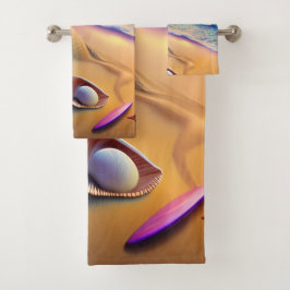 Tropical Fantasy Beach Sunset Badhandtuch Set