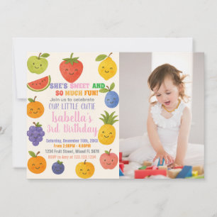 Tropical Fiesta zum Geburtstag Einladung mit Foto