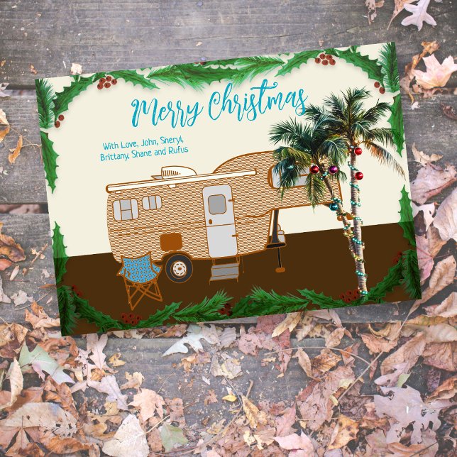 Tropical Fifth Wheel Camper RV Weihnachtskarte Einladung (Von Creator hochgeladen)