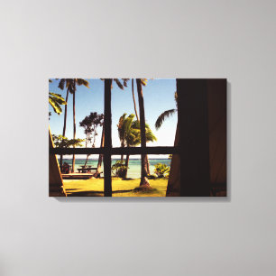 Tropical Fiji Beach Scene 24x16 (60x40cm) Waccnm Leinwanddruck