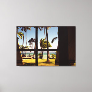 Tropical Fiji Beach Scene 36x24 (90x60cm) waccna Leinwanddruck