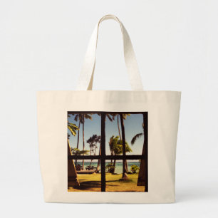 Tropical Fiji Beach Scene bagjtcn Jumbo Stoffbeutel