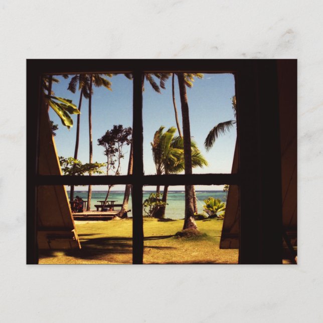 Tropical Fiji Beach Scene pccna Postkarte (Vorderseite)