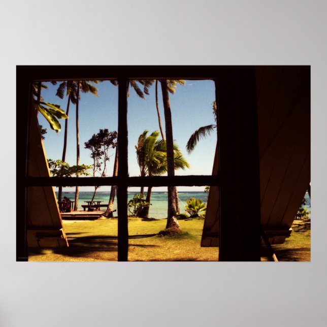 Tropical Fiji Beach Scene wapcn Poster (Vorne)