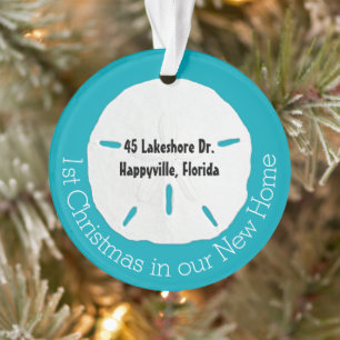 Tropical First Christmas New Zuhause Sand Dollar Ornament
