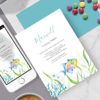 Tropical Fish 3rd Birthday Party Watercolor